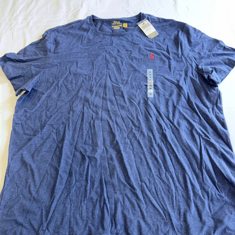 NWT Polo Ralph Lauren T-Shirt Mens 2XL Navy Red Pony